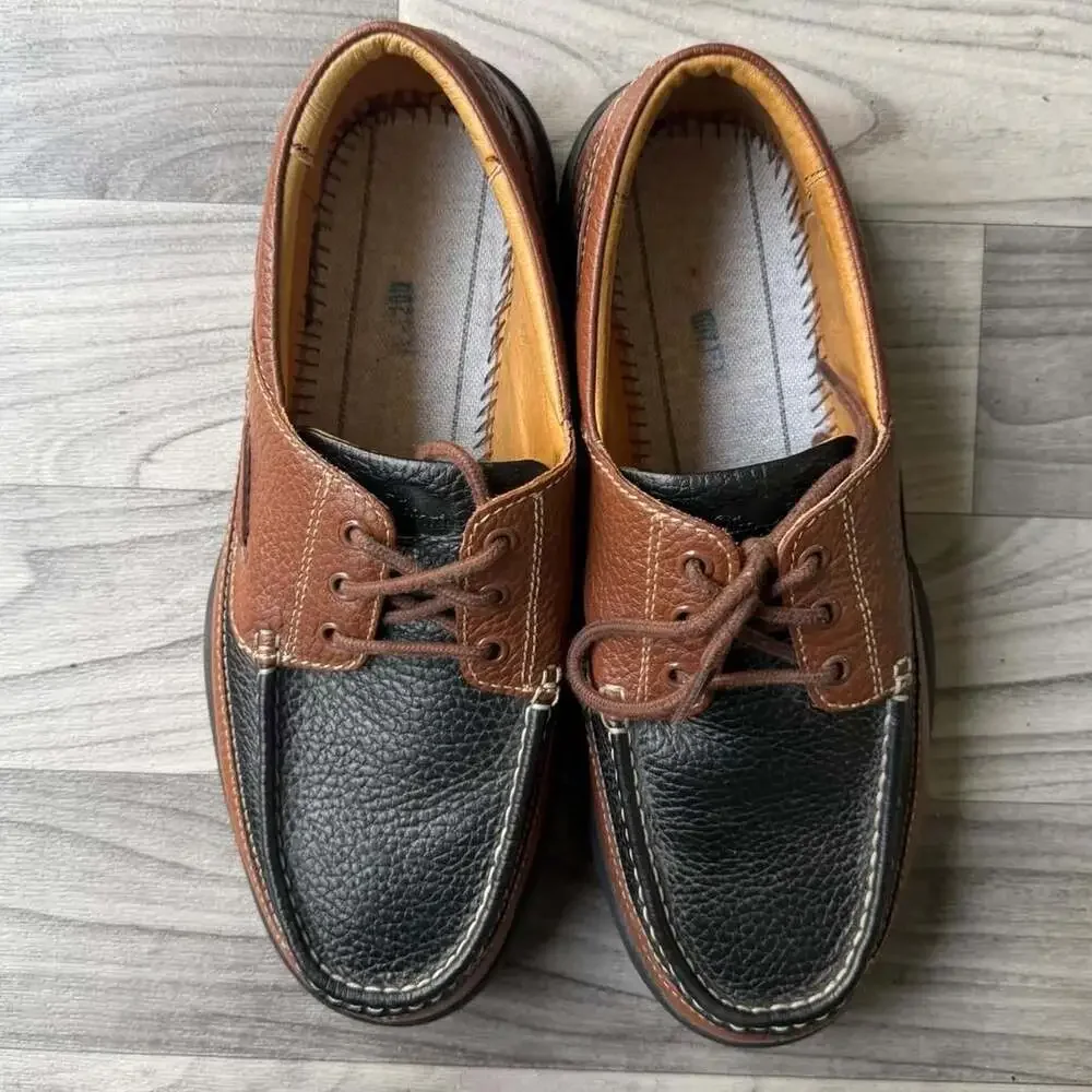 Dr. Comfort Patrick STK#: 8560 Brown Black Leather Oxford Shoes 11XW